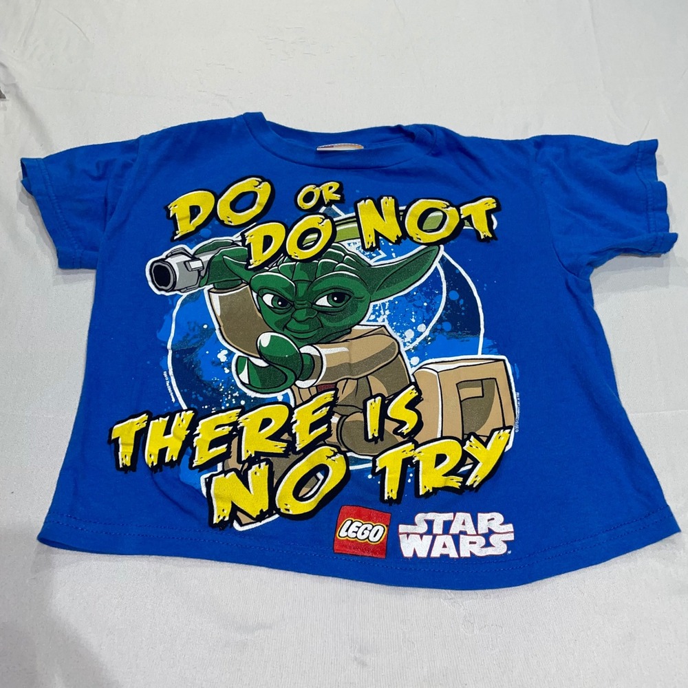 LEGO Star Wars Yoda Boys Graphic T-Shirt‎ Size 4 Do Or Do Not There Is No Try